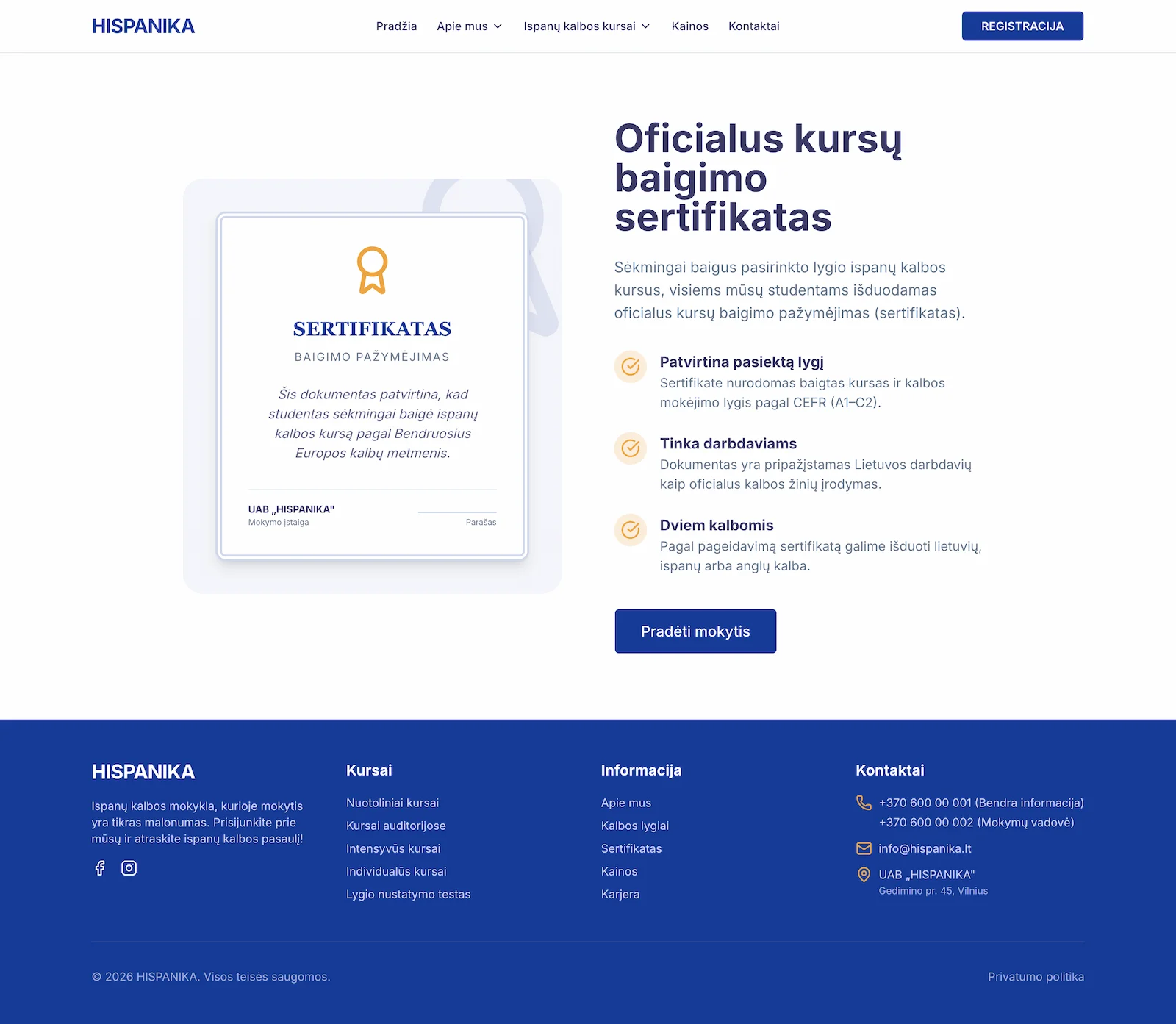 Hispanika — website page view 3