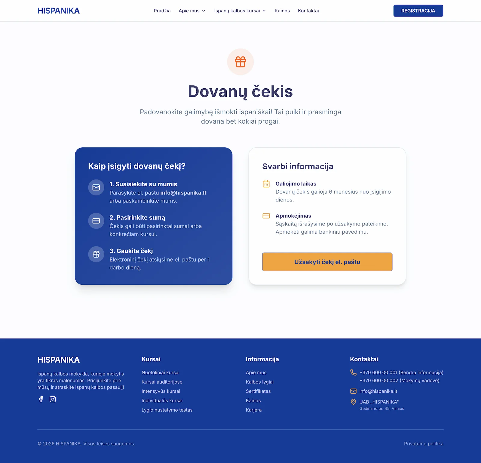Hispanika — website page view 4