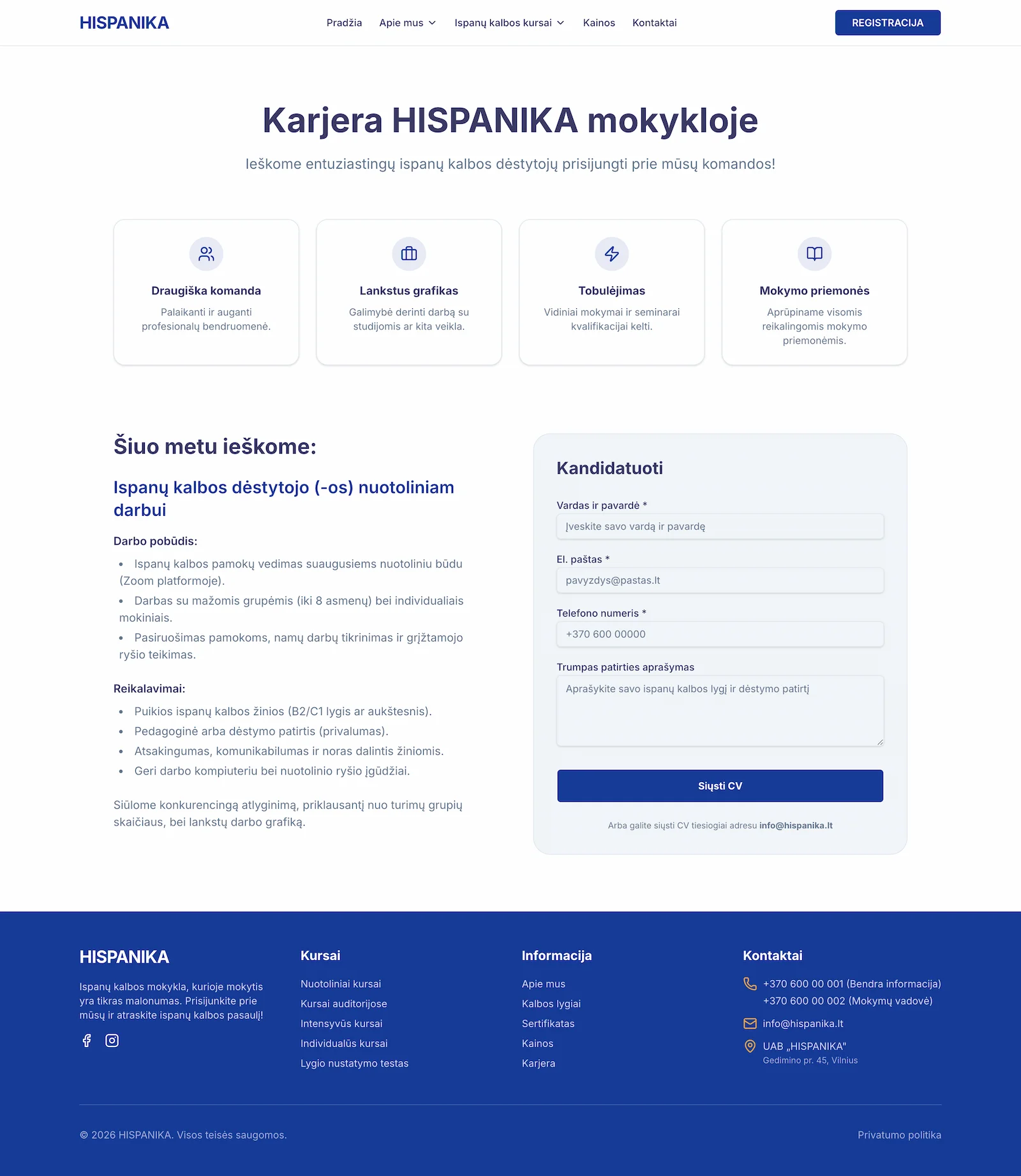 Hispanika — website page view 5