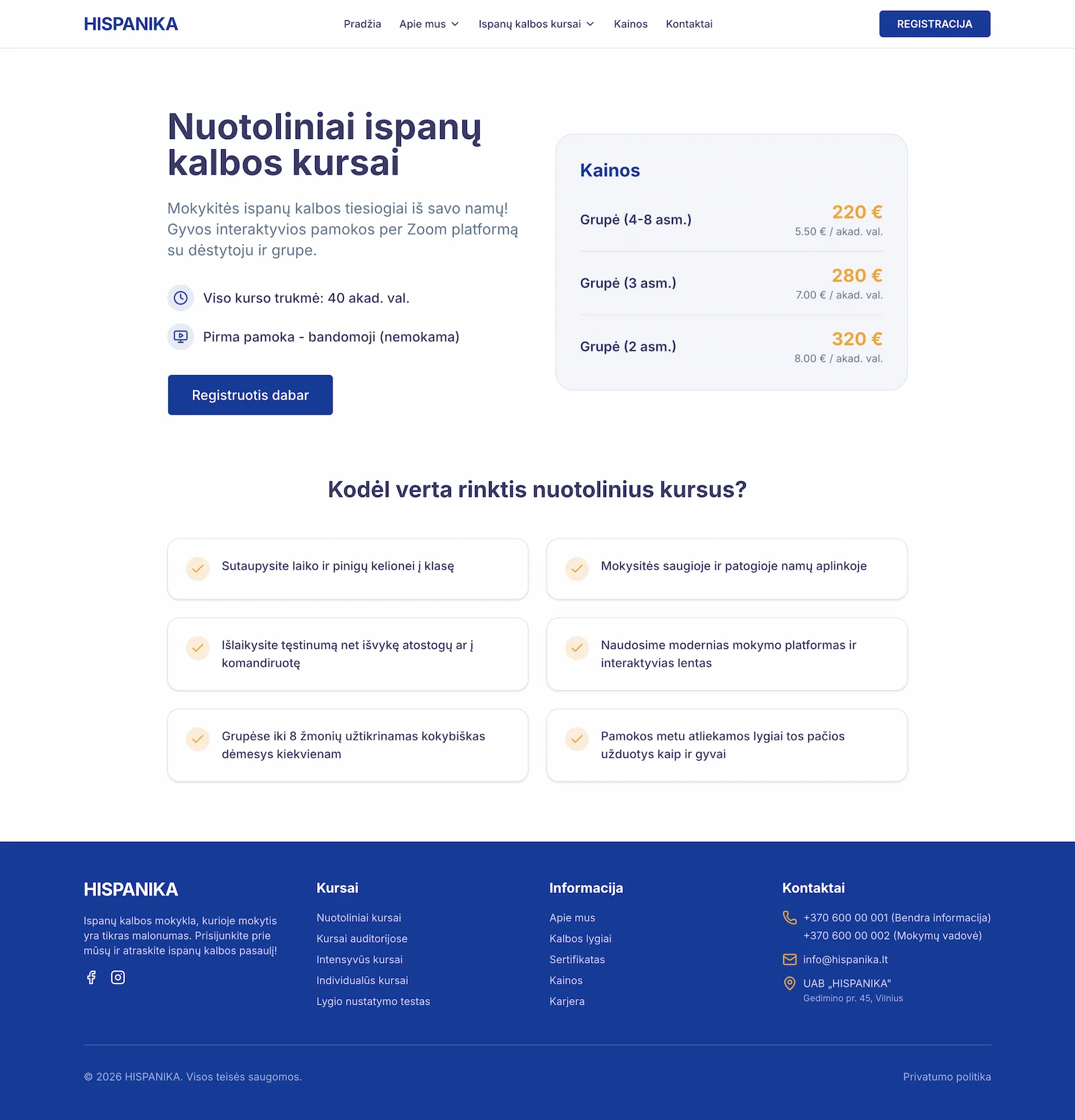 Hispanika — website page view 6