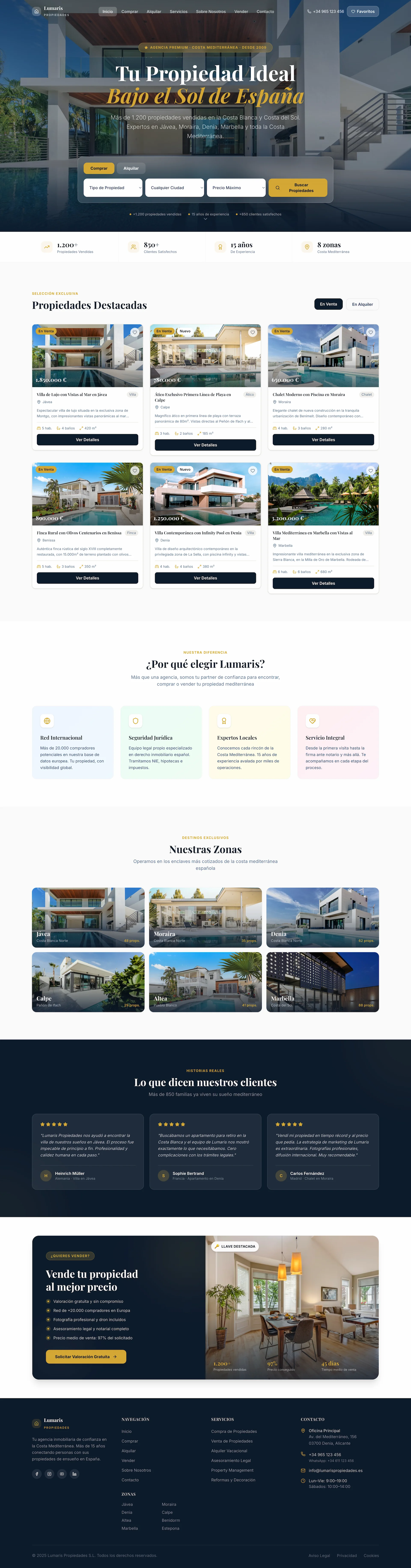 Lumaris — website page view 1