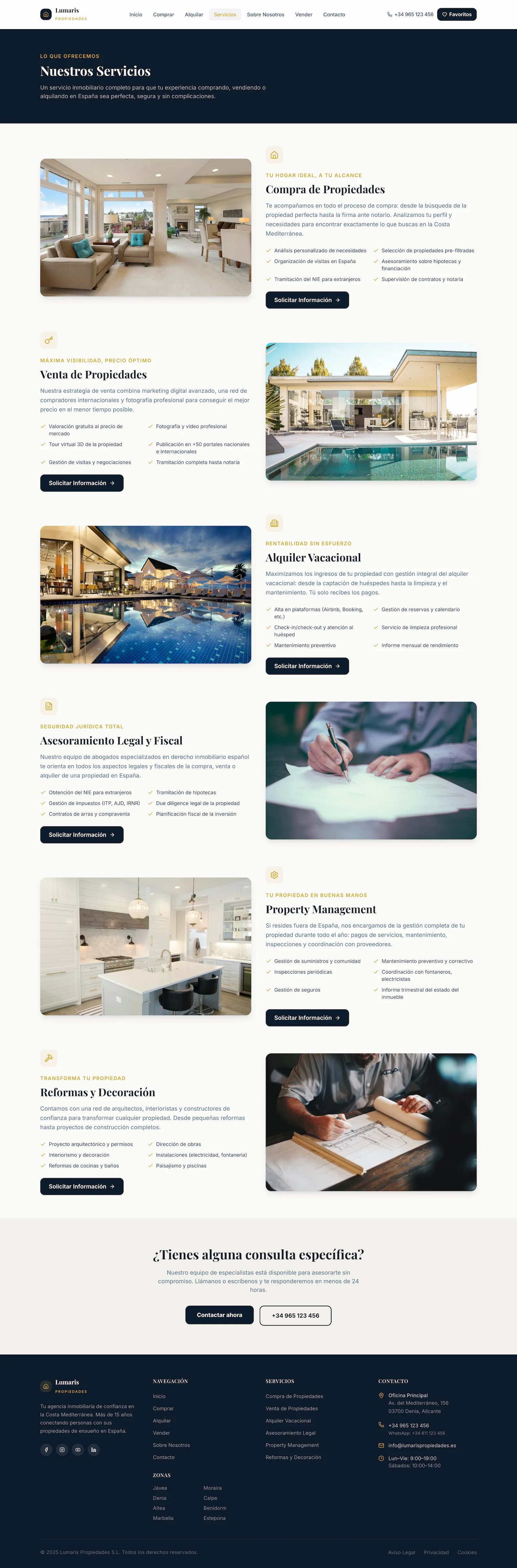 Lumaris — website page view 3
