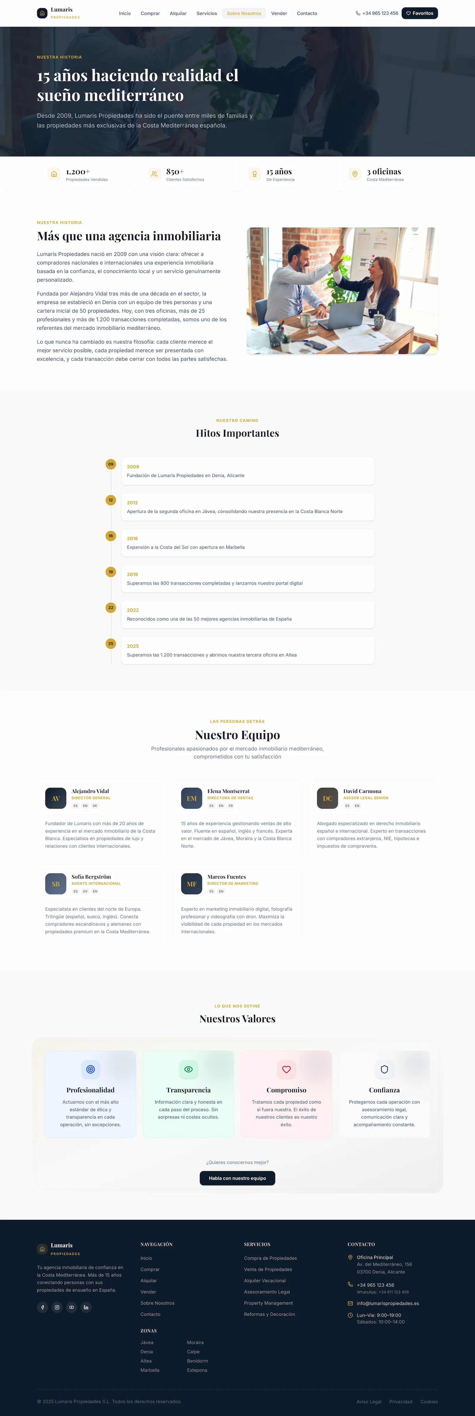 Lumaris — website page view 4