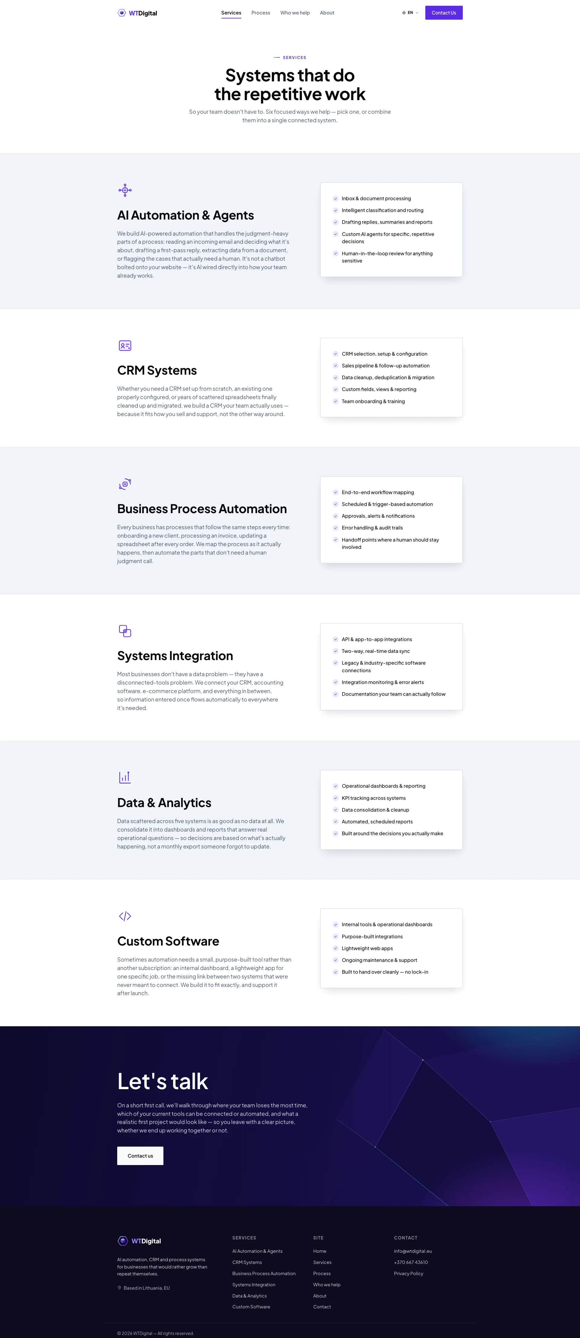 WTDigital — website page view 2