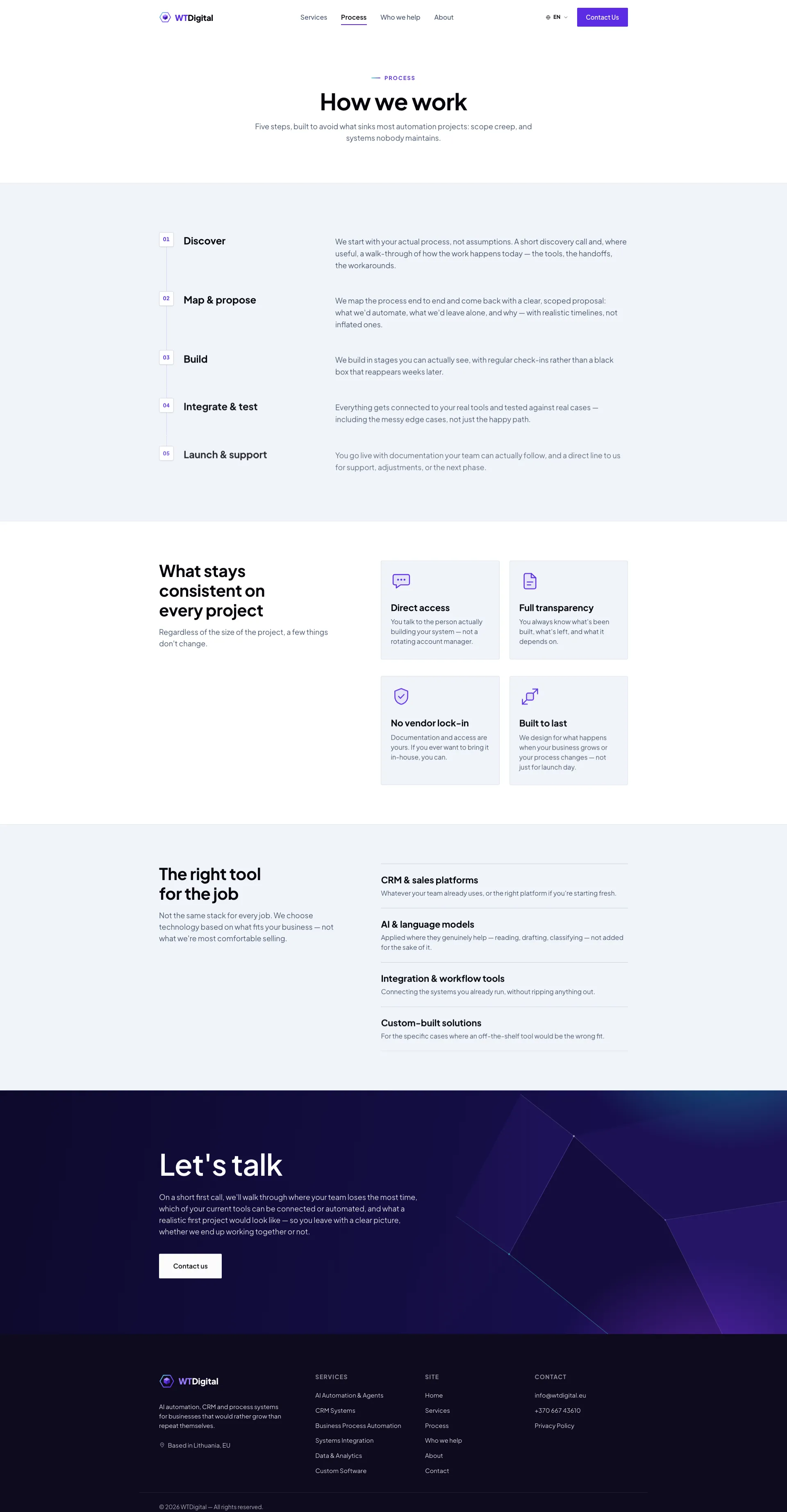 WTDigital — website page view 3