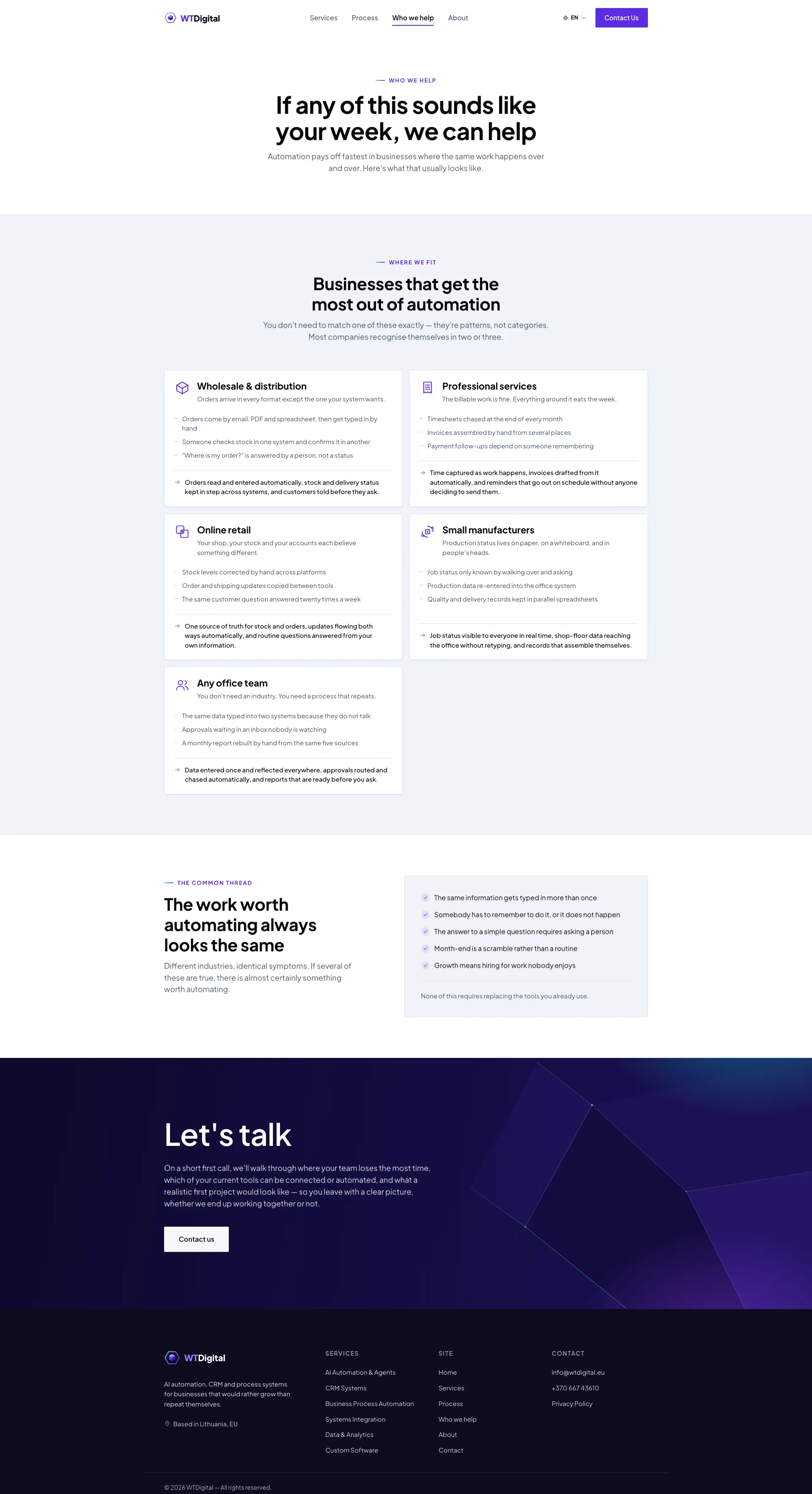 WTDigital — website page view 4
